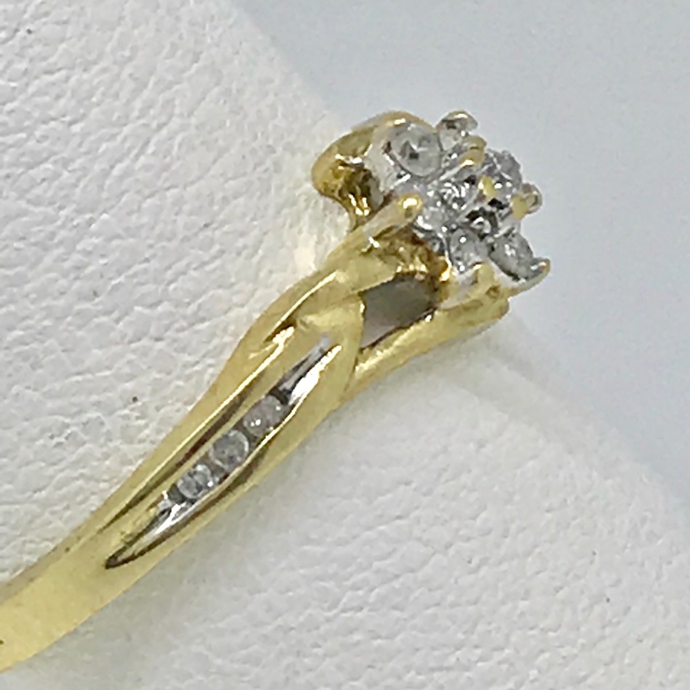 .24 ctw real diamonds 10kt yellow gold ring - Picture 6 of 7